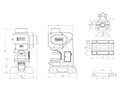 Механический C-образный пресс с 3 направляющими колоннами, HC-65T
