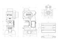 Механический C-образный пресс с 3 направляющими колоннами, HC-45T